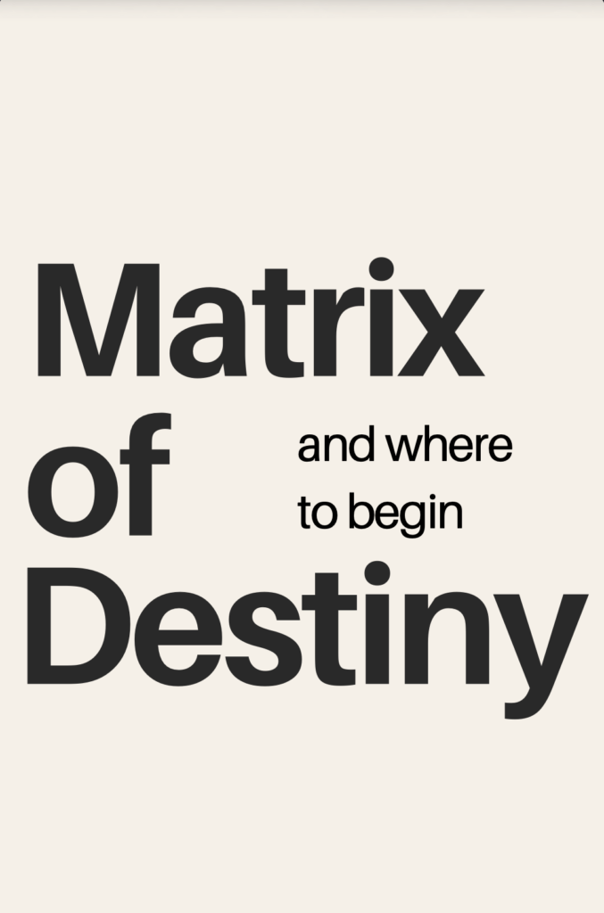Matrix Destiny Books - Get Matrix Destiny